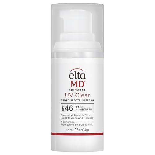 EltaMD UV Clear Face Sunscreen SPF 46, Oil Free Sunscreen with Zinc Oxide, Dermatologist Recommended Sunscreen