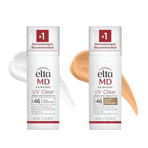 EltaMD UV Clear Face Sunscreen SPF 46, Oil Free Sunscreen with Zinc Oxide, Dermatologist Recommended Sunscreen