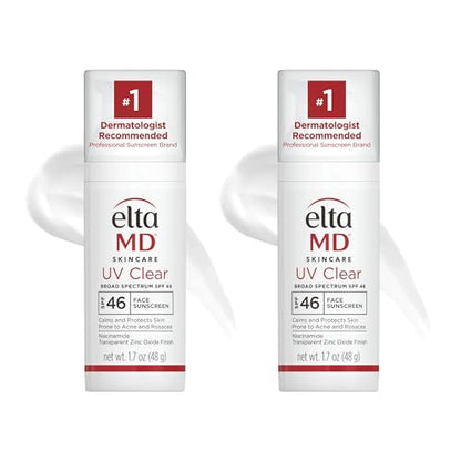 EltaMD UV Clear Face Sunscreen SPF 46, Oil Free Sunscreen with Zinc Oxide, Dermatologist Recommended Sunscreen