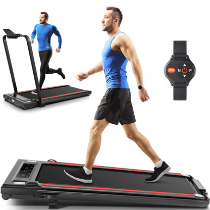 ANCHEER Treadmills with Incline, Under Desk Treadmill/2s Folding Treadmill/Max Treadmill 300 lb Capacity-Walking Pad/Compact Electric Treadmill for Home/Gym/Office with LED Touch Screen/Remote Watch