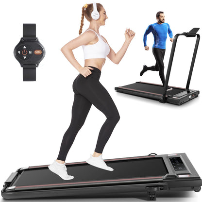 ANCHEER Treadmills with Incline, Under Desk Treadmill/2s Folding Treadmill/Max Treadmill 300 lb Capacity-Walking Pad/Compact Electric Treadmill for Home/Gym/Office with LED Touch Screen/Remote Watch